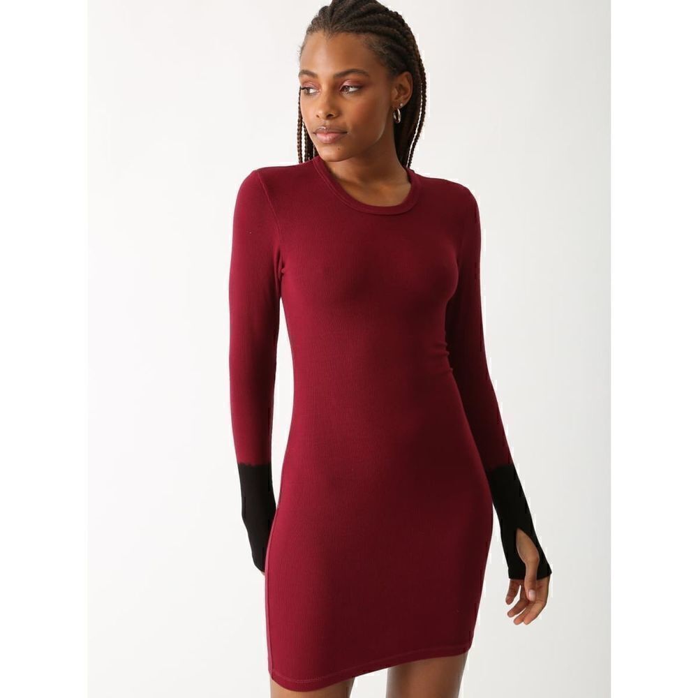 New Electric And Rose Riley Ribbed Ombre Tie Dye Dress